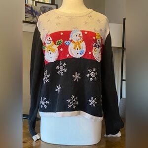 Vintage 80s 90s All Points Ugly Christmas Sweater Holiday XMAS Women’s Adult L